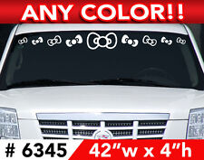 Hello Kitty Bows Windshield Decal Sticker 42w X 4h Any 1 Color