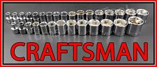 Craftsman Hand Tools 30pc 38 Sae Metric Mm 6pt Ratchet Wrench Socket Set