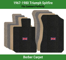 Lloyd Berber Front Carpet Mats For 67-80 Triumph Spitfire Wbritish Flag Logo
