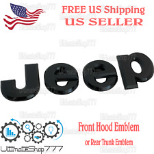 Jeep Nameplate Emblem For Hood Liftgate Trunk Lid Black