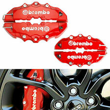 4pcs Universal Disc Brake Caliper Covers Front Rear Kit Red Color Style Car 3d