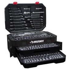 Husky Mechanics Tool Set Case Sae Metric Socket Wrench Ratchet Garage Tool Box