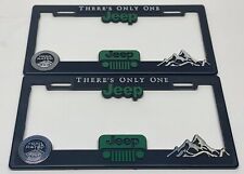 X2 For Jeep 4x4 Trail Rated Wrangler Heavy Duty Plastic License Plate Frame