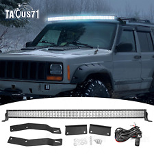 For 1984-2001 Jeep Cherokee Xj Upper Roof 50 Curved Led Light Bar Mount Wire