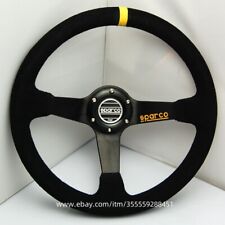 Sparco 350mm14inch Deep Corn Suede Leather Universal Racing Steering Wheel