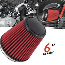 6inch Flange Diameter Cold Air Intake Filter High Flow Cone Tapered Wclamp Red