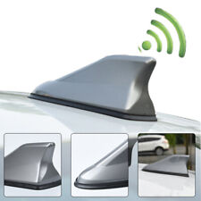 Gray Shark Fin Roof Antenna Aerial Fmam Radio Signal Decor Car Trim Universal