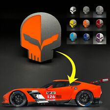 One 1 C7r Jake Skull Fits Chevy Corvette Racing Emblem Badge Vette C7 C7-r