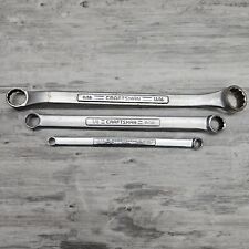 Vintage Craftsman 3 Pc Sae Double Offset Box End Wrench Set Made In Usa
