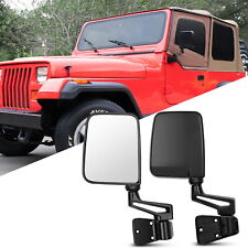 Manual Black Lr For 1987 1989 1990 1997 2001 2002 Jeep Wrangler Tj Side Mirrors