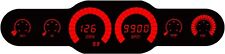 Universal 6 Gauge Analog Dash Panel Red Led Bargraph Gauges Lifetime Warranty
