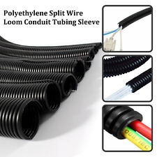 Split Wire Loom Tubing Sleeve Wire Conduit Flexible Cover Heat Resistant Lot