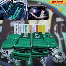 Takata 4 Point Snap-on 3 With Camlock Racing Seat Belt Harness Universal Green