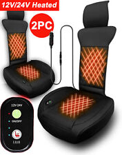Car Seat Heater Winter Warmer Pu Leather Heated Seat Cushion Cover Kit 12v24v