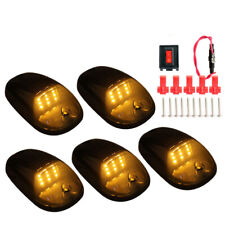 5x Amber Led Cab Roof Top Marker Running Lights For Ford Jeep Dodge Truck 4wd