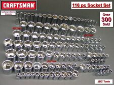 Craftsman 116pc 14 38 12 Dr Sae Metric Mm Socket Tool Set S