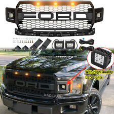 For 2018 2019 2020 Ford F150 Grill Raptor Style Front Bumper Grille Mesh Wled