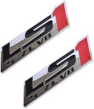 2pcs Ls1 5.7l V8 Engine Emblems Badge For Gm Chevy Silverado Pair Red