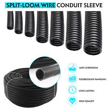 Split Cable Sleeves Wire Loom Split Tubing Auto Wire Conduit Flexible Cover Lot