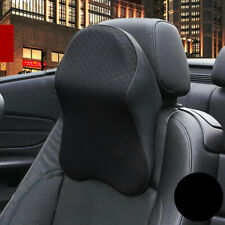 1x Car Seat Headrest Pad Memory Foam Pillow Head Neck Rest Support Cushion Black