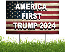 America First Yard Sign Wyard Stake - Double Sided - 18x12