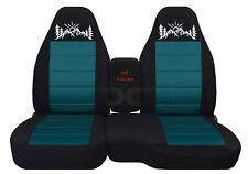 Fits Ford Ranger Truck Car Seat Covers 60-40 Blk-teal Wmountain Sunset Design