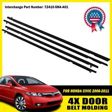 Car Window Weatherstrips Moulding Trim Seal Belt For Honda Civic Sedan 2006-2011
