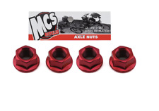 Mcs Bmx Axle Nuts 38 X 26t Set Of 4 Red