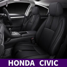 For 2017-2021 Honda Civic Full Set Pu Leather Car 5 Seat Cover Front Rear