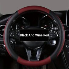 Carbon Fiber Steering Wheel Cover Universal Standard-size 14 12-15 Breathable
