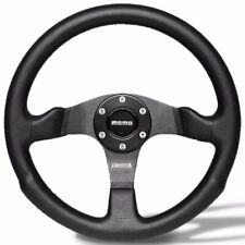 Momo Competition Steering Wheel Black Air Leather Black Stitching 350mm New