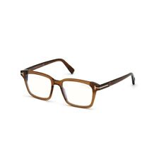 Tom Ford Tf5661-b 048 Brown Plastic Eyeglasses Frame 54-18-145 Blue Blocking Rx