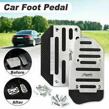 Silver Inner Non-slip Automatic Brake Foot Pedal Cover Pad Kit For Car Truck
