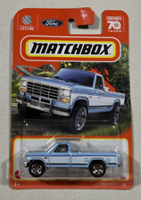 New 2023 Matchbox 1986 Ford F-150 Pickup Light Blue 84100