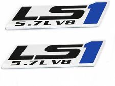2x Ls1 5.7l V8 Engine Emblems Badge Nameplate 3d Sticker Logo Blue