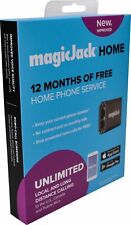 Magicjack - Home Voip Telephone Adapter With 12 Months Of Service - Black