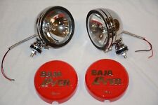 Chrome 6 Baja Kc Style Off Road Lights 130w Truck Jeep Red Covers 4x4