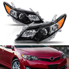 Lhrh Black Projector Headlights Clear Lens For 2012-2014 Toyota Camry