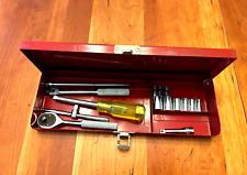 Proto Tools 14 Drive Tool Socket Set 15 Pc 4796 Red Metal Box