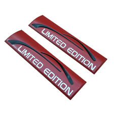 2x Metal Red Limited Edition Car Trunk Fender Emblem Badge Decal Sticker Sport