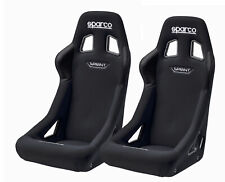 Pair Sparco Sprint Racing Bucket Seat - Black Fabric - Fia Approved