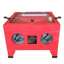 Portable Benchtop Sand Blaster Cabinet Kit 25 Gal Sandblasting Cabinet 80psi Red