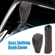 Gear Shifting Knob Cover Hand Brake Cover Set For Toyota Corolla 14-18 Black Red