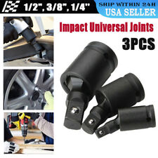 3pcs Universal Socket Joint 38 12 14 Impact Drive Wobble Swivel Extension