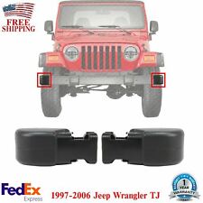 New Front Bumper End Caps Set Of 2 For 1997-2006 Jeep Wrangler Tj