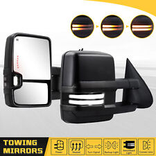 Tow Mirrors Smoked Switchback Heated For 2003-2007 Chevy Silverado Gmc Sierra