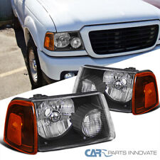 Fits 01-11 Ford Ranger Pickup Black Headlights Headlampscorner Signal Lights