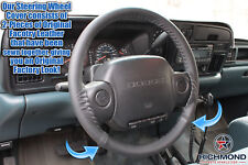 For 1994-1997 Ram 5-speed Manual Diesel 12v -black Leather Steering Wheel Cover