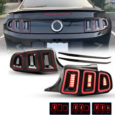 For 2010-2014 Ford Mustang Full Led W Sequential Tail Lights Black Brake Lamps