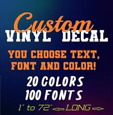 Custom Vinyl Lettering Decal Personalized Sticker Window Text Name Car Wall Door